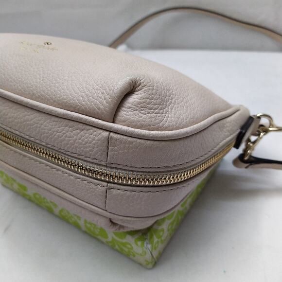 Kate Spade New York Beige Pebbled Leather Zipper Closure Crossbody Bag - Picture 15 of 16
